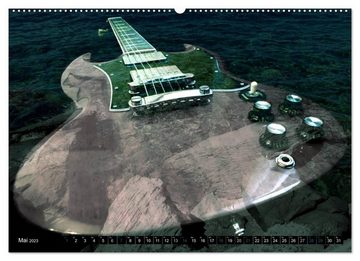 CALVENDO Wandkalender Mystische Gitarren (Premium, hochwertiger DIN A2 Wandkalender 2023, Kunstdruck in Hochglanz)