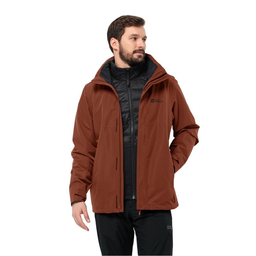 Jack Wolfskin Fleecejacke Ganzjahresjacke Luntal 3in1 (wasser- winddicht, mit Fleece-Innenjacke)