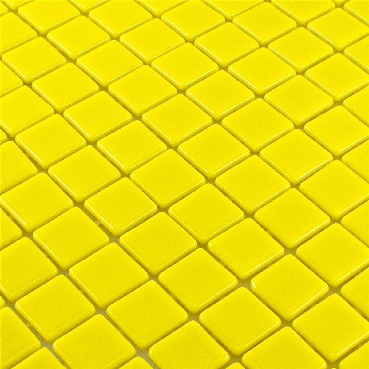 Mosafil Mosaikfliesen Glas Pool Schwimmbad Mosaik Pixley Gelb, Glas-Ecoglas 31.600x31.600, gelb, Eco Glas - Punktverklebt - Frostsicher - Wasserdicht - Wasserfest