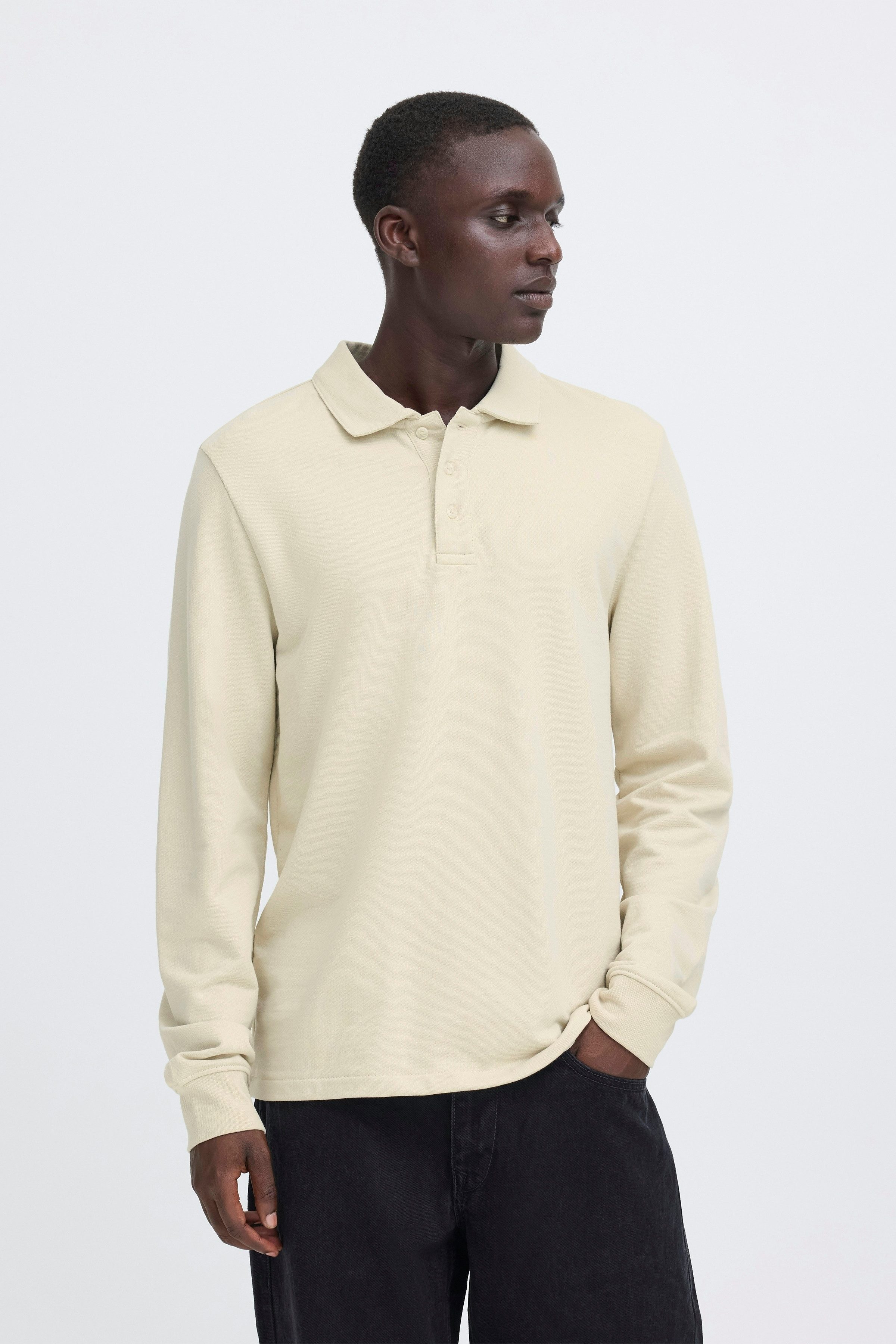 Blend Sweatshirt BHBRODY POLO SWEATSHIRT mit Baumwollmischung aus Baumwolle und Polyester, Regular Fit
