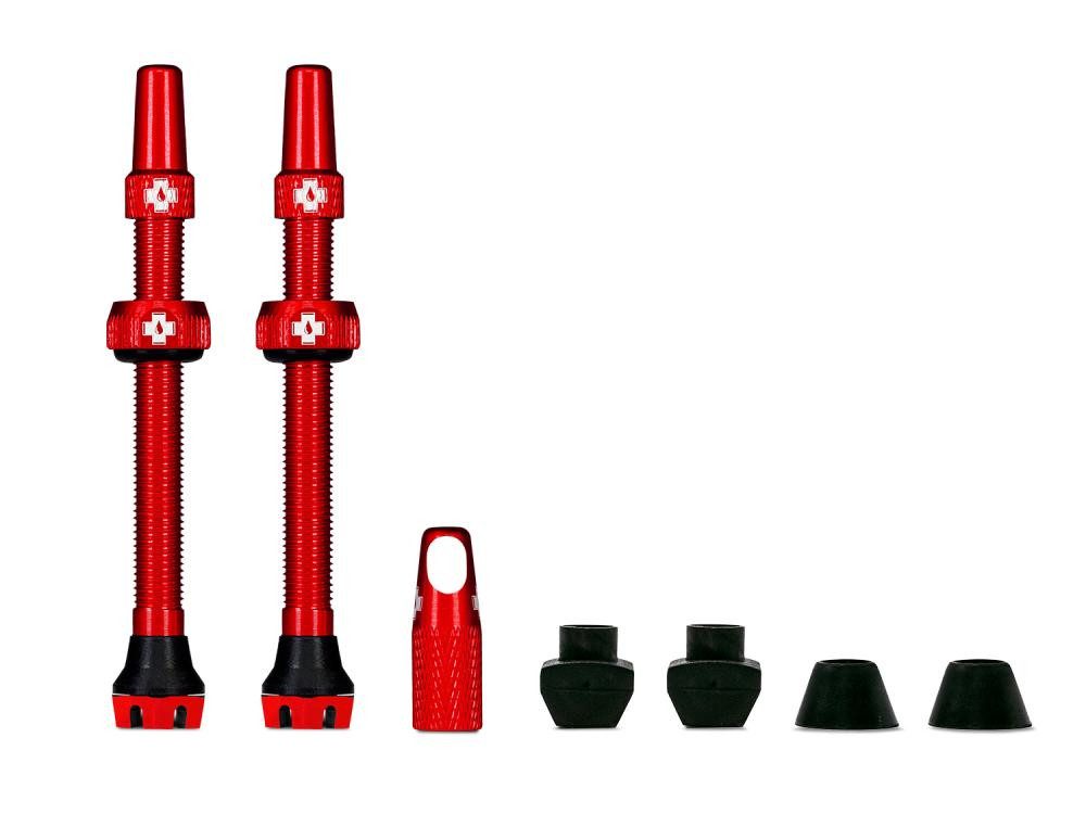 Muc-Off Fahrradschlauch Muc-Off Tubeless Ventil Kit V2 60 mm Rot - Universal für MTB & Rennrad