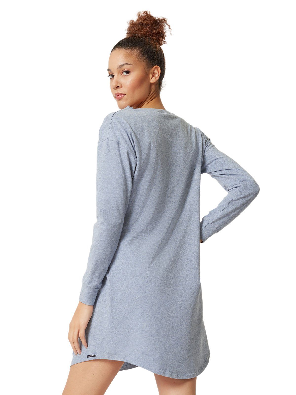 Skiny T-Shirt Damen Sleepshirt langarm Night In Mix & Match (Stück, 1-tlg) Nachthemd, sportlich, mit Baumwolle, Uni
