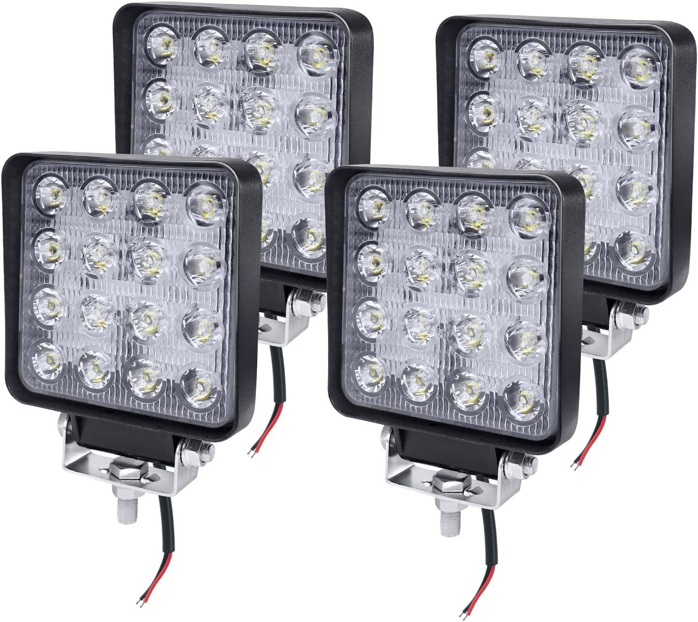 UISEBRT LED Scheinwerfer LED Arbeitsscheinwerfer 12V Flutlicht 4 x 48W | Autolampen