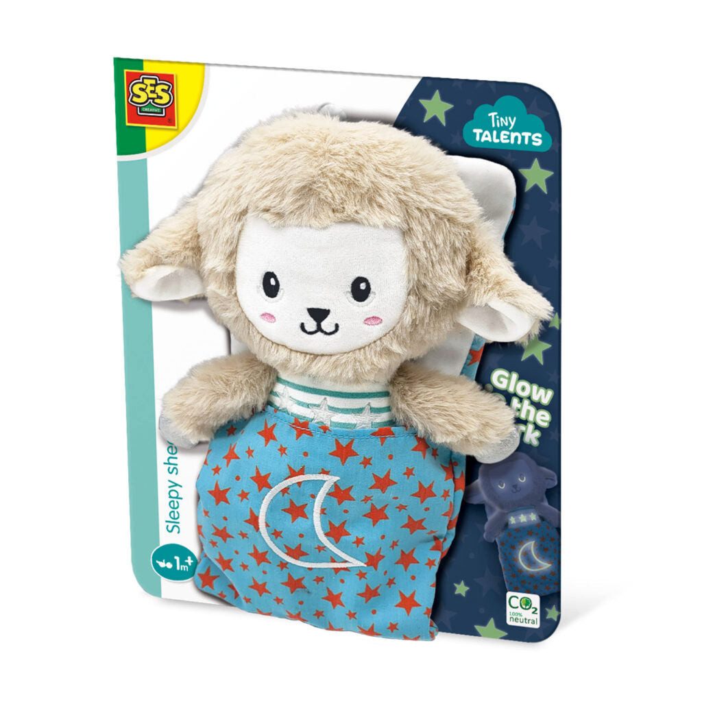SES Creative Spiel SES Sleepy Schaf – Glow in the Dark Kuscheltier für die Nacht