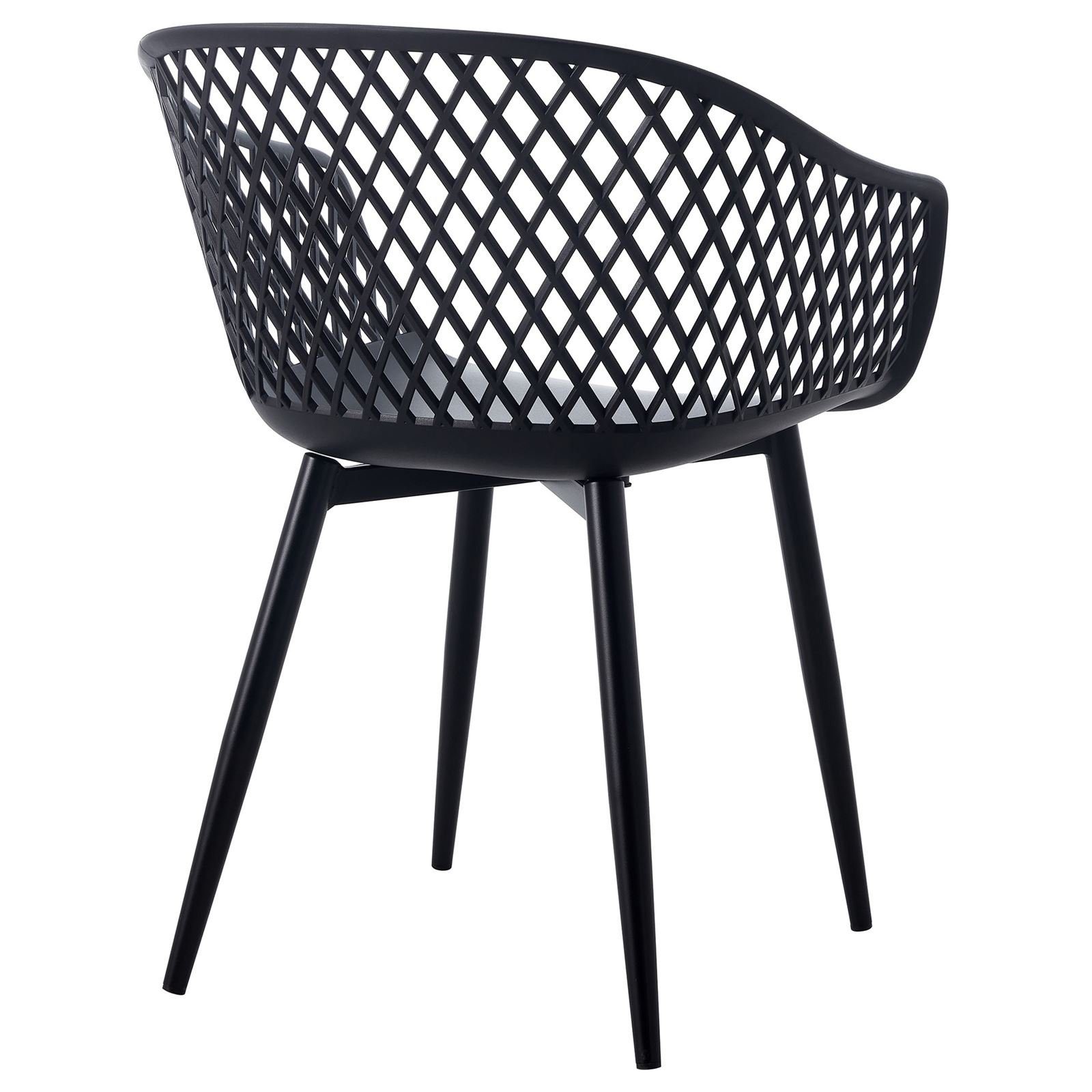 IDIMEX Esszimmerstuhl Küchenstuhl Sitz Set schwarz/schwarz MADEIRA Stühle 4er Design Esszimmerstuhl St), mit Retro (4 Kunsts