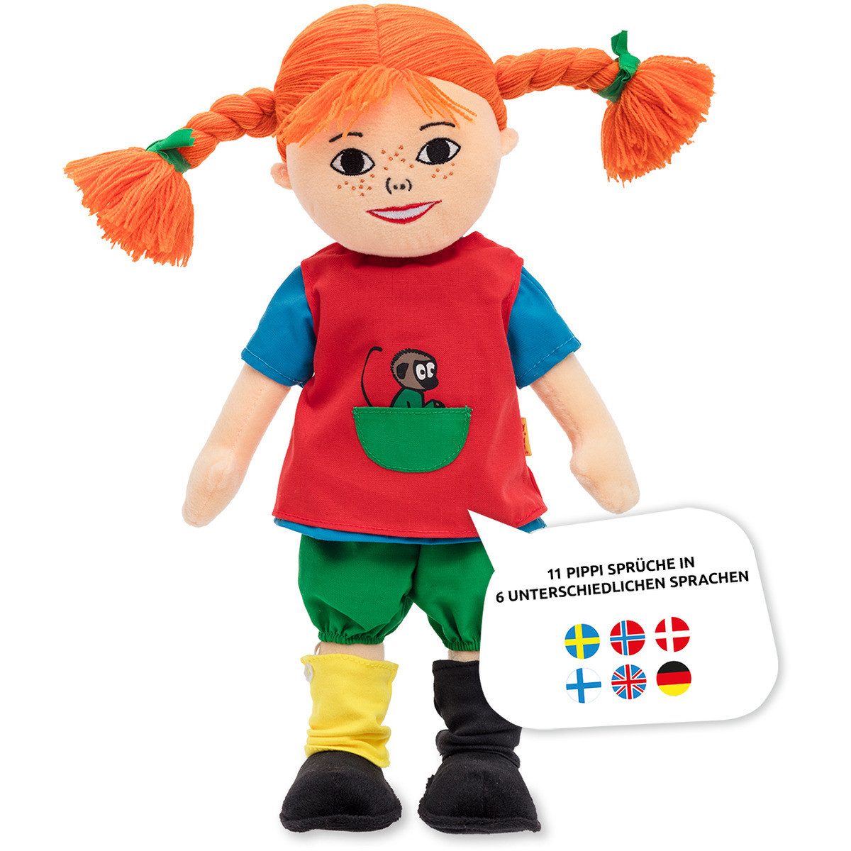 Pippi Longstocking Soft Doll Pippi Longstocking Girl (1 piece)