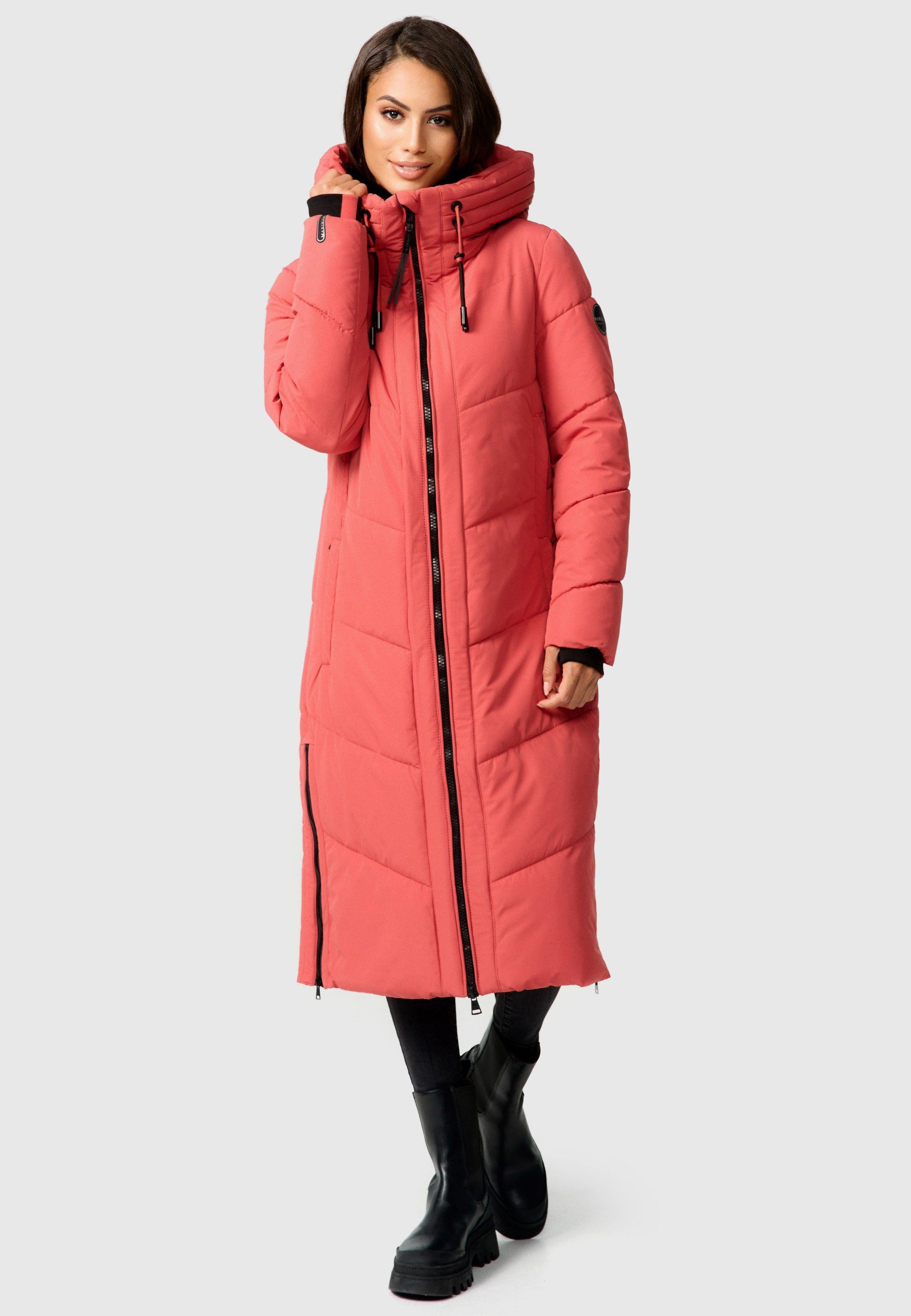 Winterjacke XVI Kapuze Mantel mit Rouge großer Nadaree Marikoo Stepp