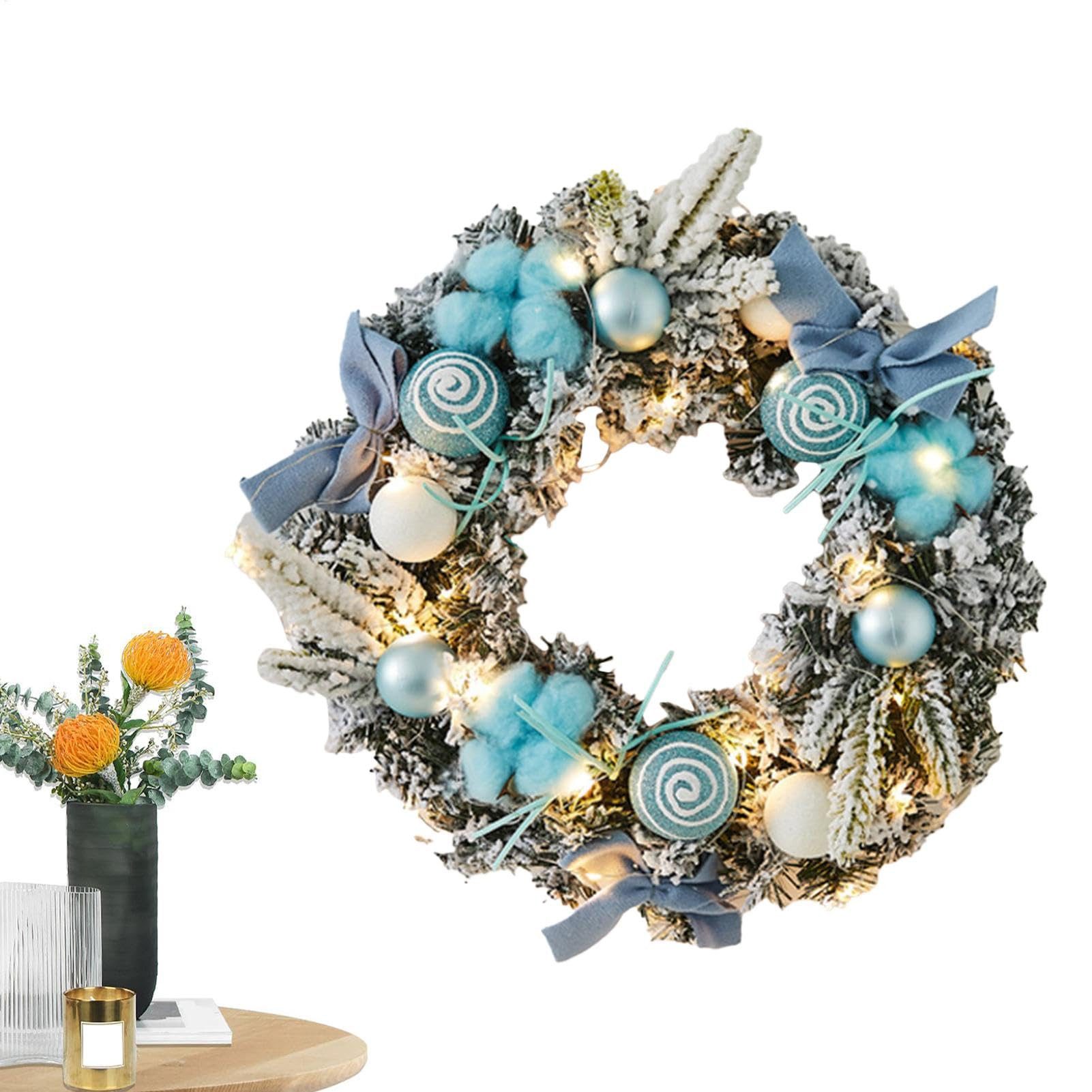 Coonoor Girlanden Weihnachtskranz - Winterdeko zum Aufhängen, künstlich Dekoration (1-tlg), Weihnachtlichen Tischschmuck, Adventskranz und Türkranz selbst machen