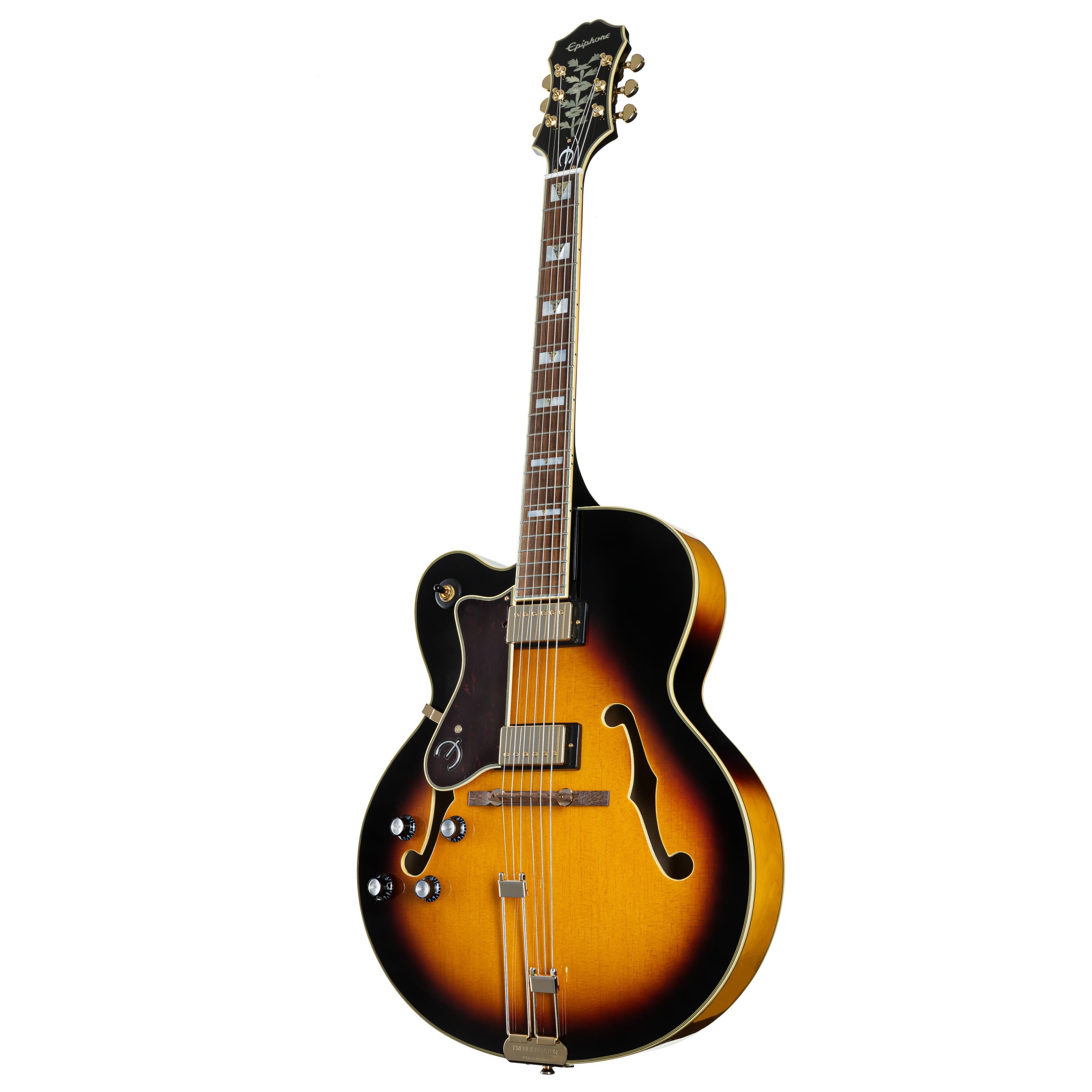 Epiphone Halbakustik-Gitarre, Broadway Lefthand Vintage Sunburst - Halbakustik Gitarre