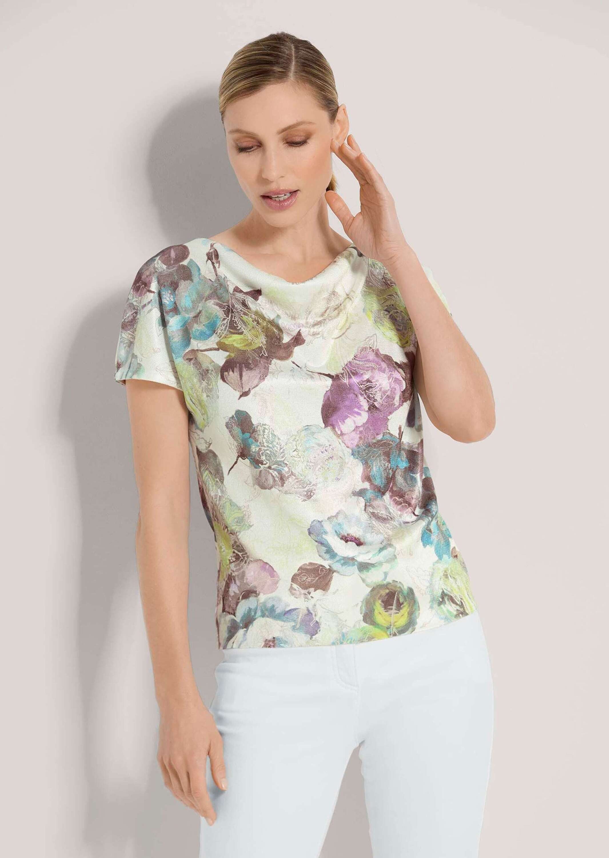 wollweiß / helltürkis / multicolor