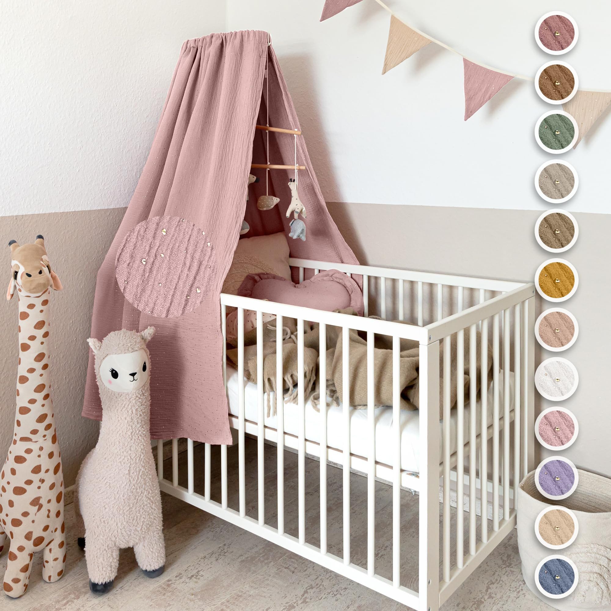 lilimaus Betthimmel Handgefertigter Baumwoll-Betthimmel für Babybett, günstig online kaufen