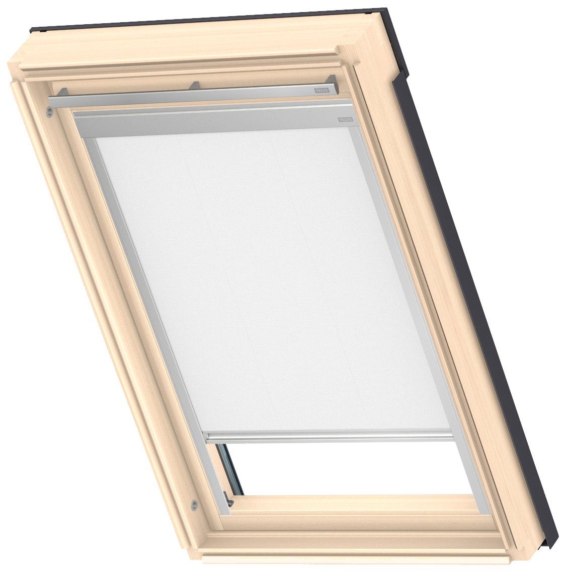 Verdunklungsrollo DBL P06 4288, VELUX, verdunkelnd, ohne Bohren, in Führungsschienen, VELUX »Pick & Click!«, alufarbene Führungsschienen & Griffleiste. Reduzierter Preis € 84,11. Unverbindliche Preisempfehlung € 100,00