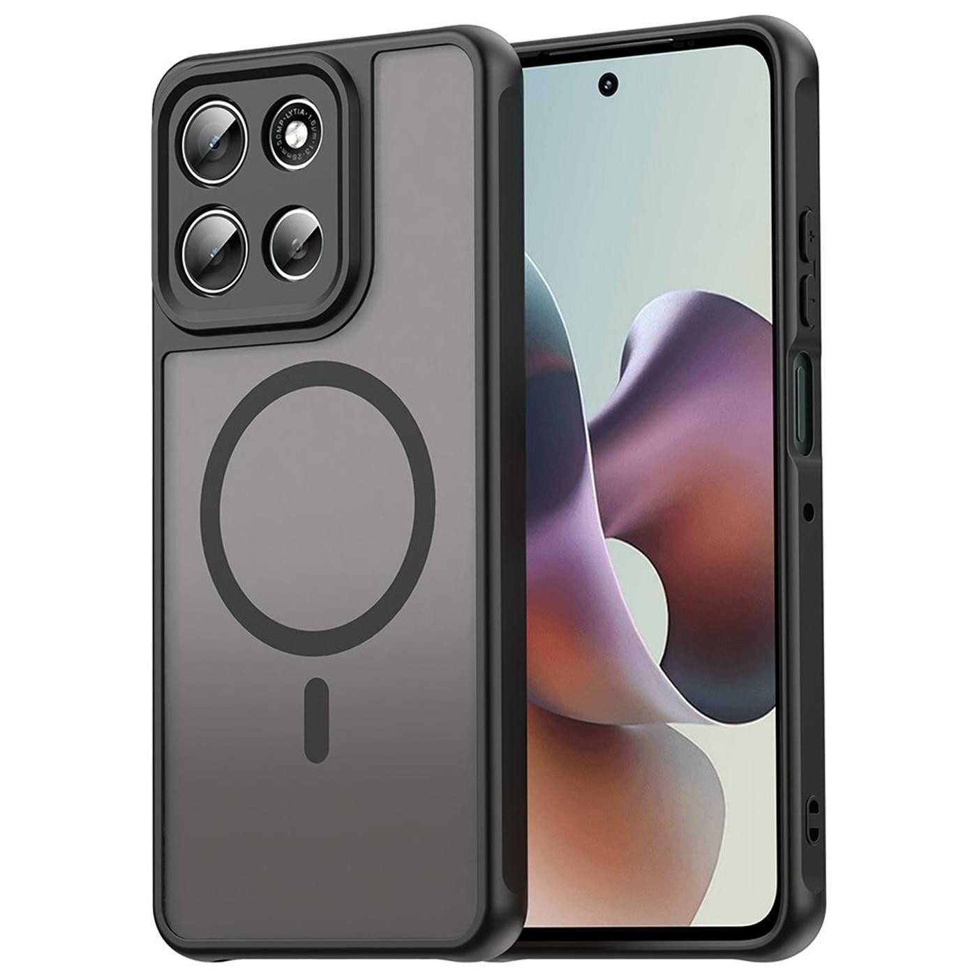 CoolGadget Handyhülle Magnet-Hülle für Motorola Moto G56 Schutzhülle magnetisch 6,72 Zoll, Hülle Matt Stoßfest kompatibel mit QI-Laden Zubehör Kameraschutz Case