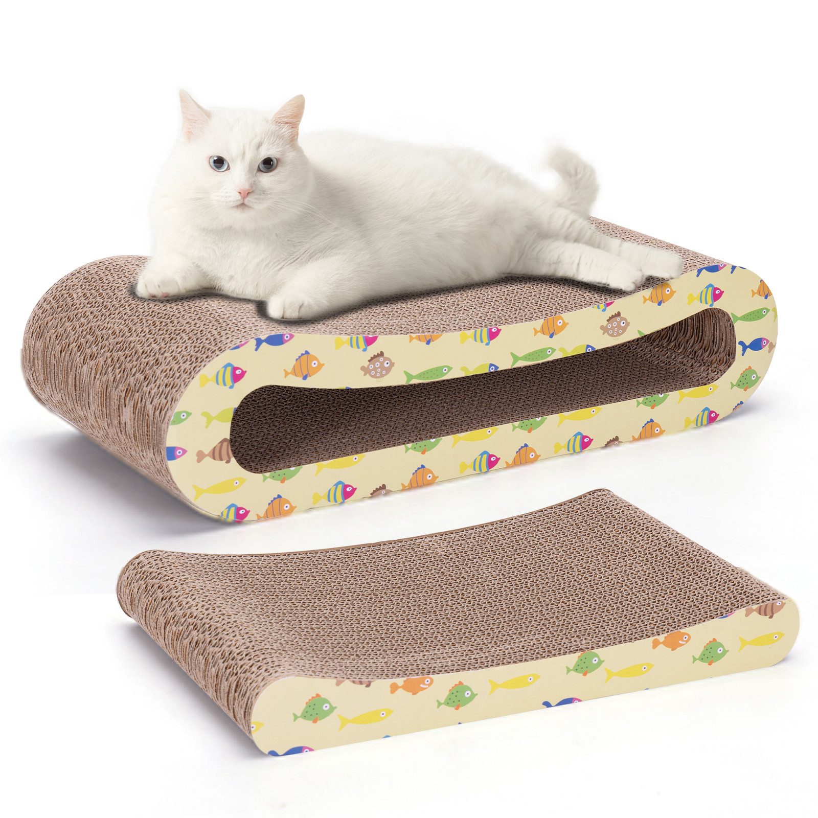 Kratzpappe Katze Kratzbrett Kratzpappe für Katzen 2 in 1 mit Katzenminze