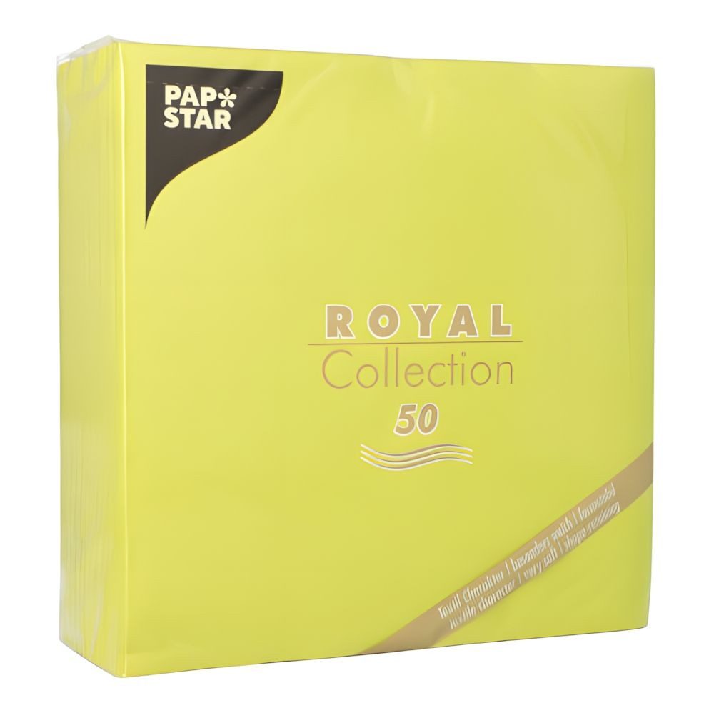 PAPSTAR Papierserviette Servietten ROYAL Collection 1/4-Falz 40 cm x 40 cm limonengrün 50 Stk – Bild 3 von 4