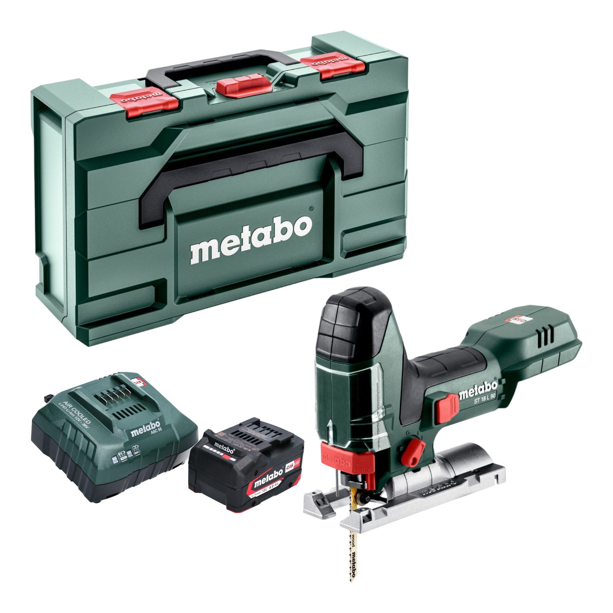 metabo Akku-Stichsäge ST 18 L 90 18 V 90 mm + 1x Akku 4,0 Ah + Ladegerät + Metabox