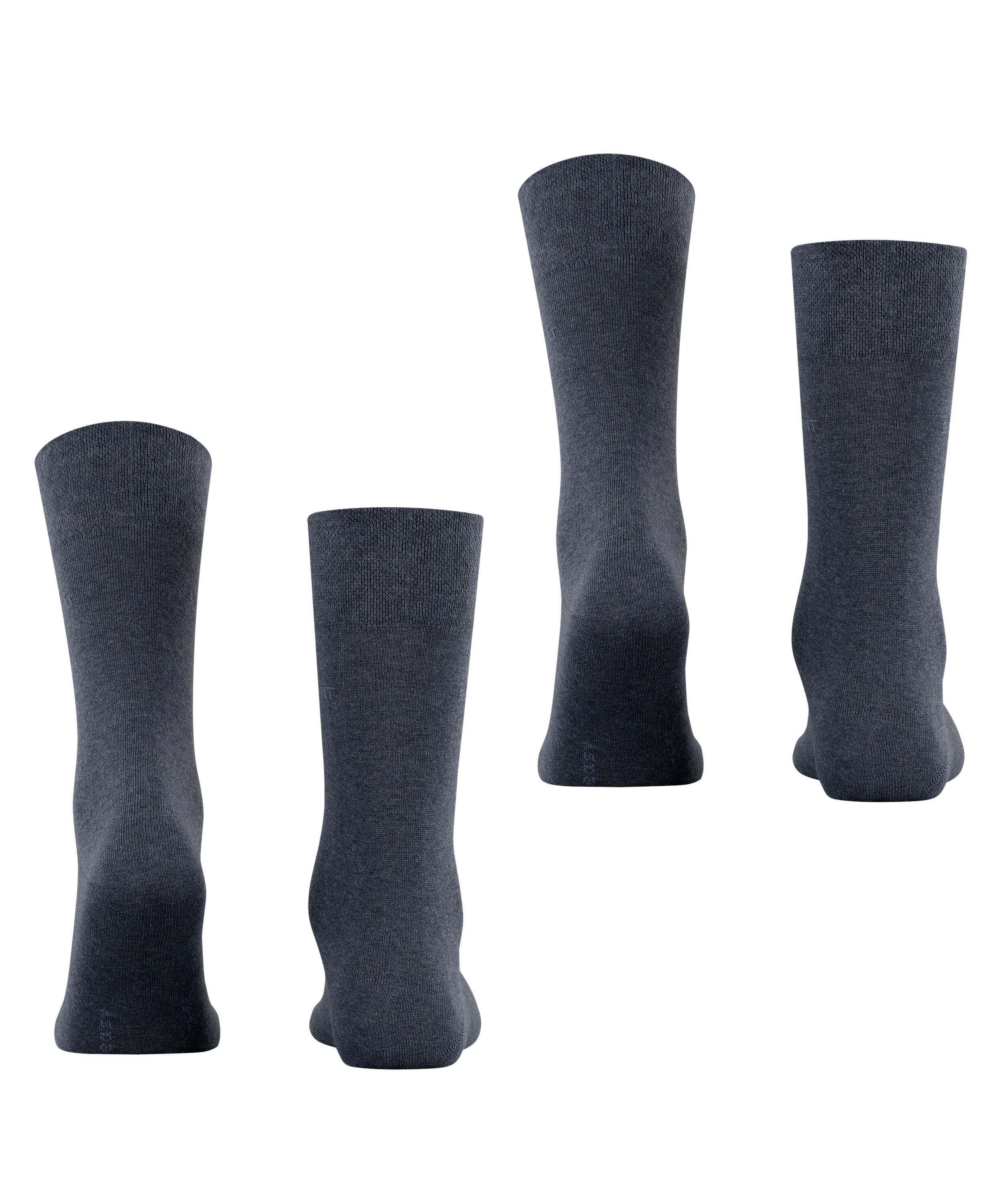 Esprit Socken Basic Easy (2-Paar, 2 Paar) druckfreier, breiter Komfortbund, atmungsaktiv, uni Socken