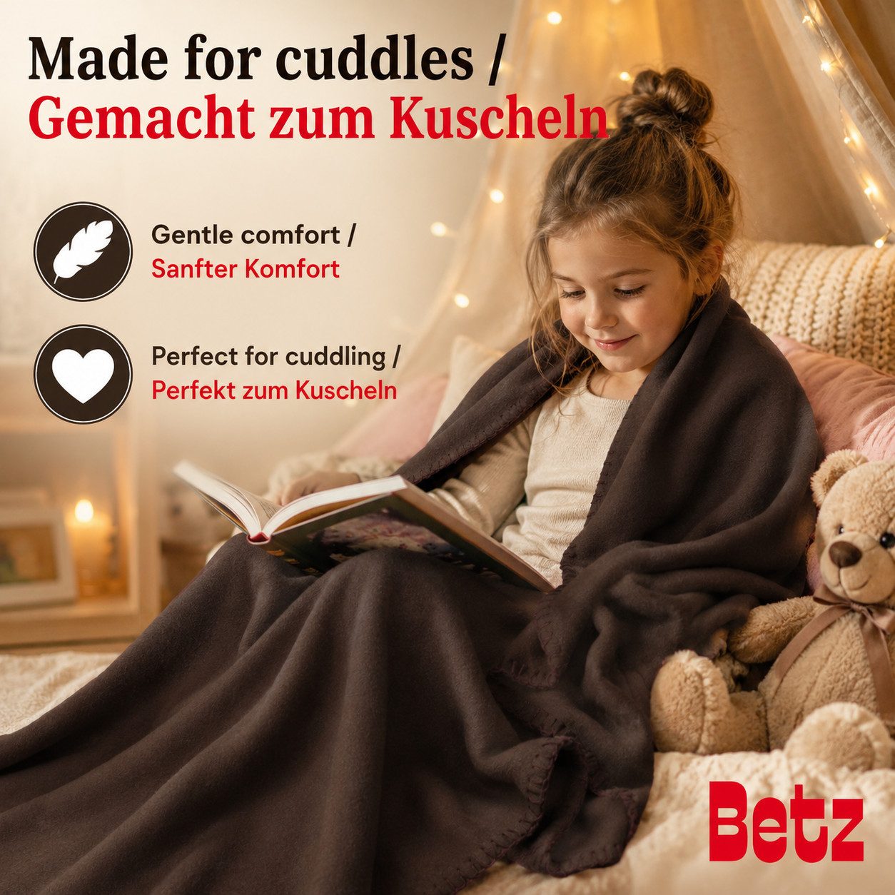 Wohndecke Betz Fleecedecke 130x170 cm 180g/m² – Weiche Wohndecke & Kuscheldecke, Betz, Leicht, wärmend & pflegeleicht – Bild 5 von 5