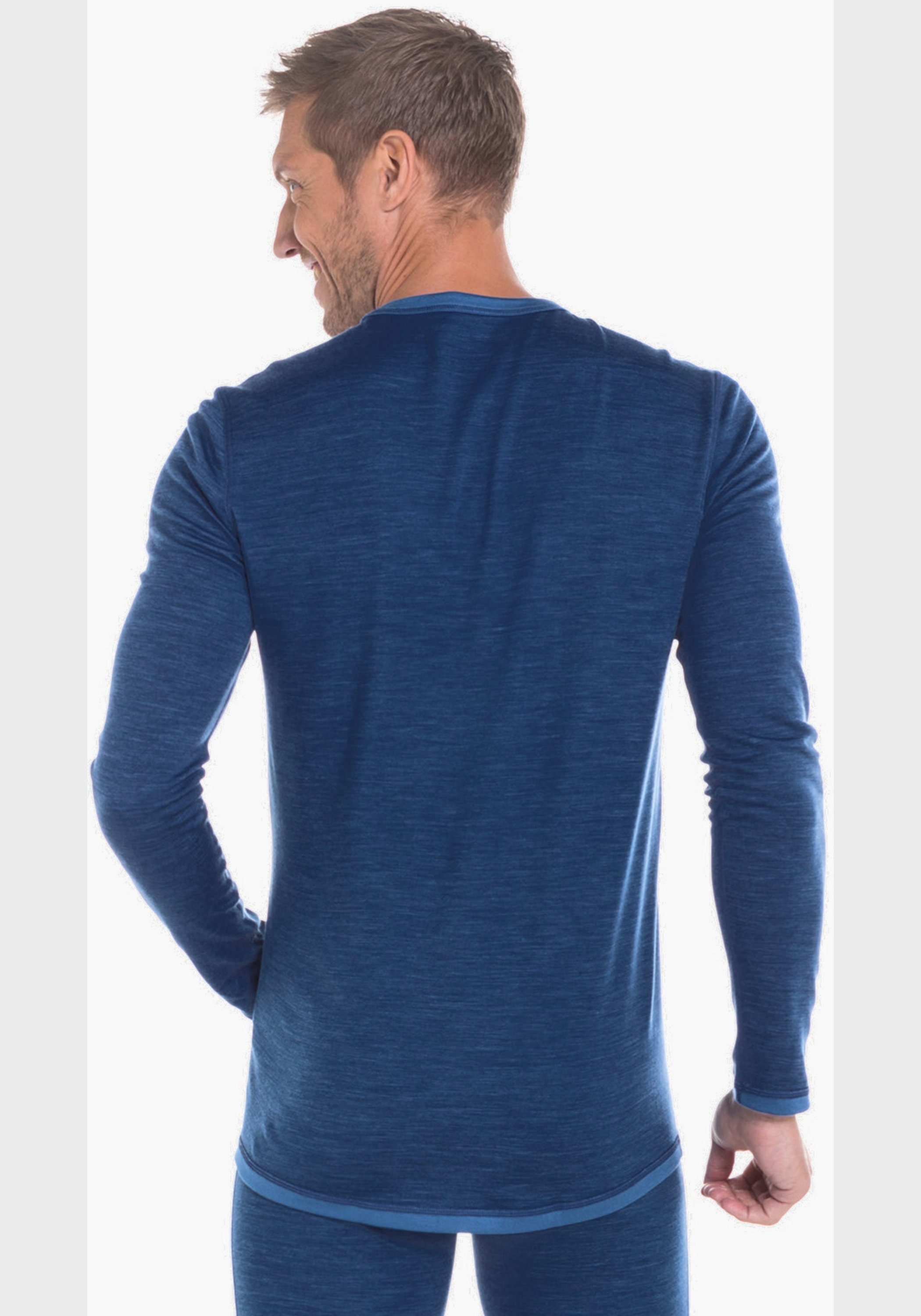 Shirt Arm 1/1 Funktionsshirt Schöffel Blau Merino Sport M