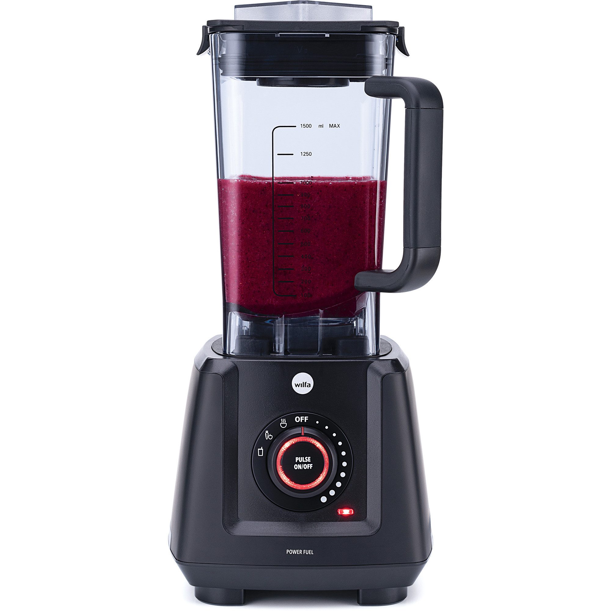 wilfa Küchenmaschine Standmixer Powerfuel Black PB2B-P1200, 1200 W