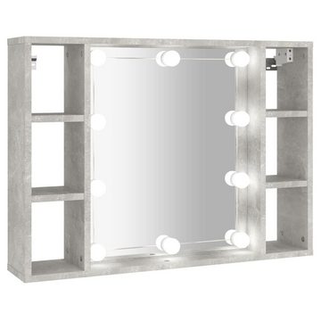 vidaXL Spiegel Spiegelschrank mit LED Betongrau 76x15x55 cm