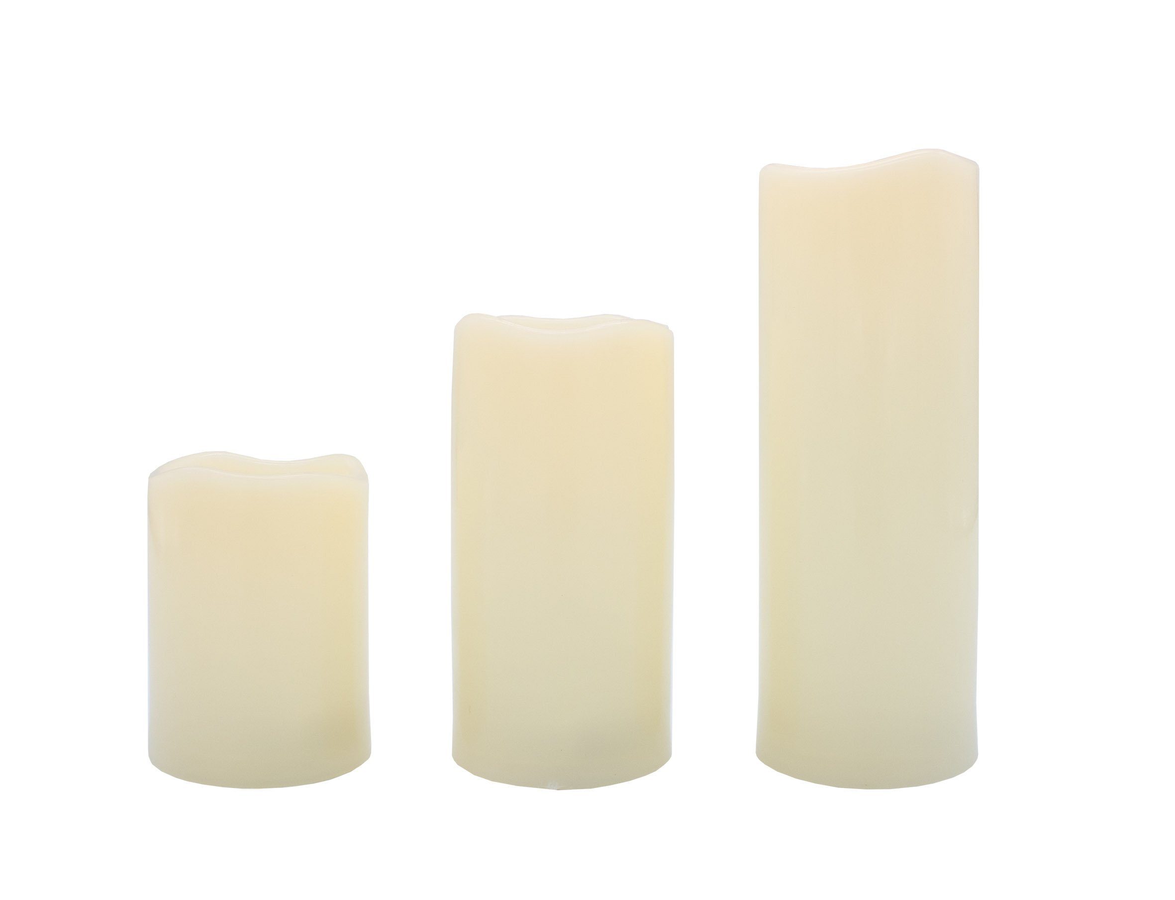 Spetebo LED Dekoobjekt LED Outdoor Kerze 3er Set mit Timer warm weiß, Timer günstig online kaufen