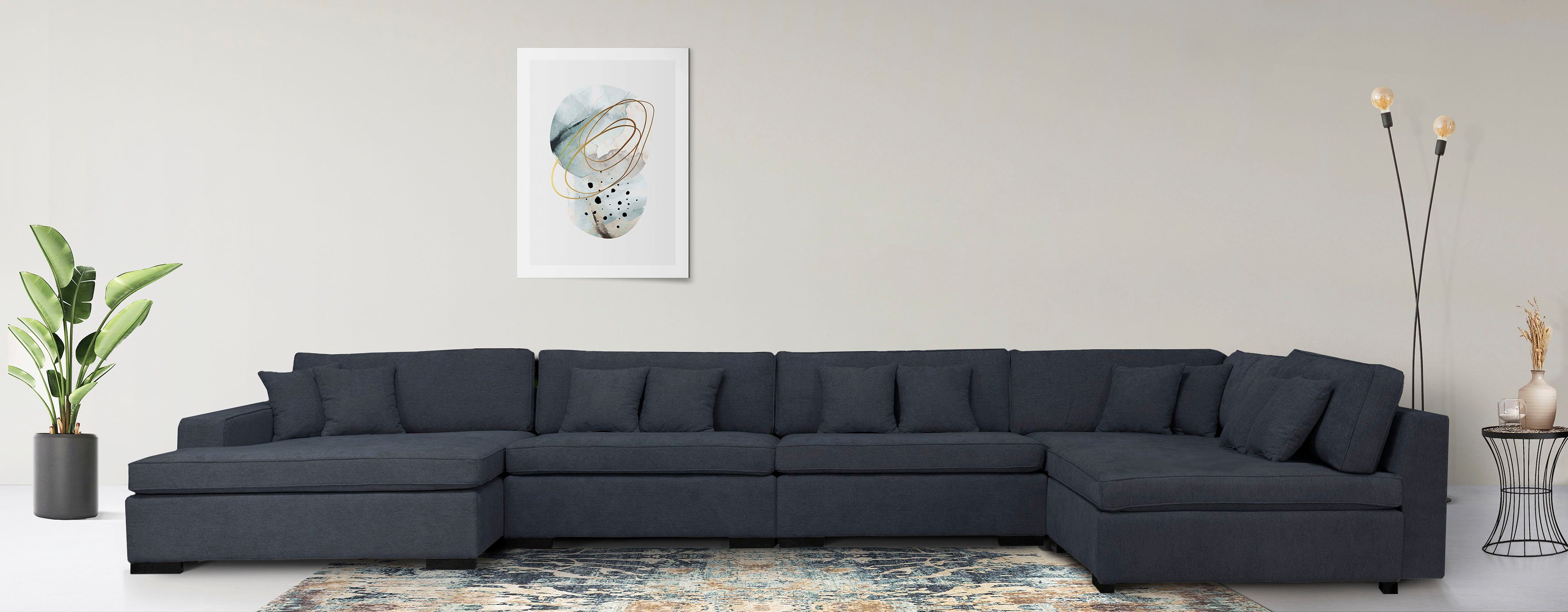 Home affaire Wohnlandschaft Skara U-Form, Lounge-Sofa günstig online kaufen