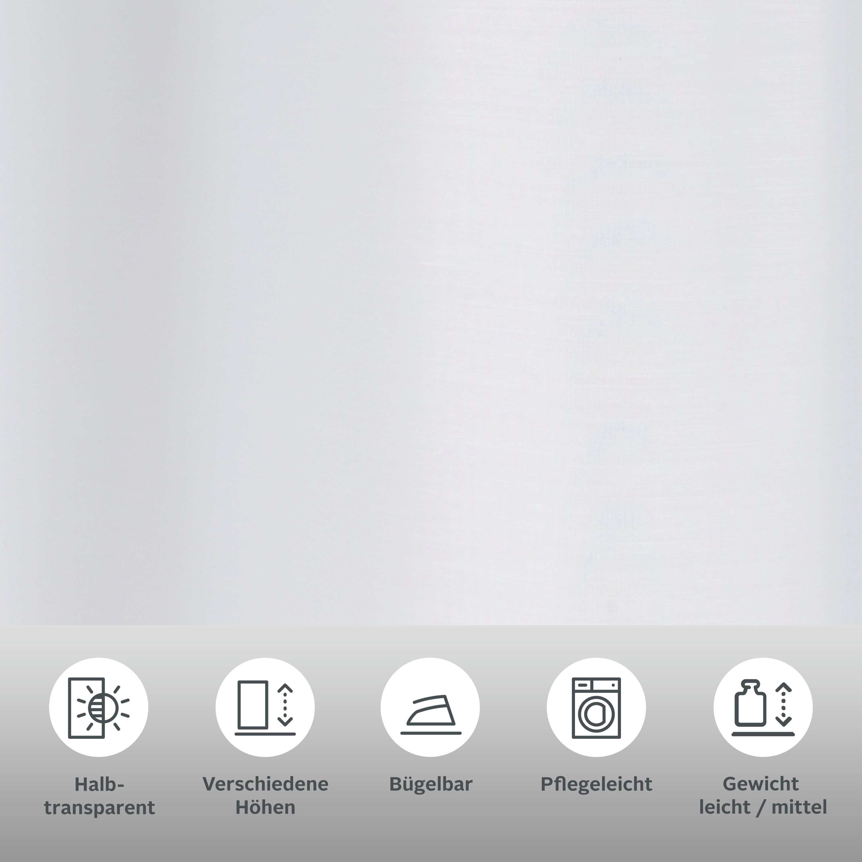 OTTO home Gardine Malin (2 St), Ösen, halbtransparent, Voile, halbtransparent, Gardine, 2-er Set