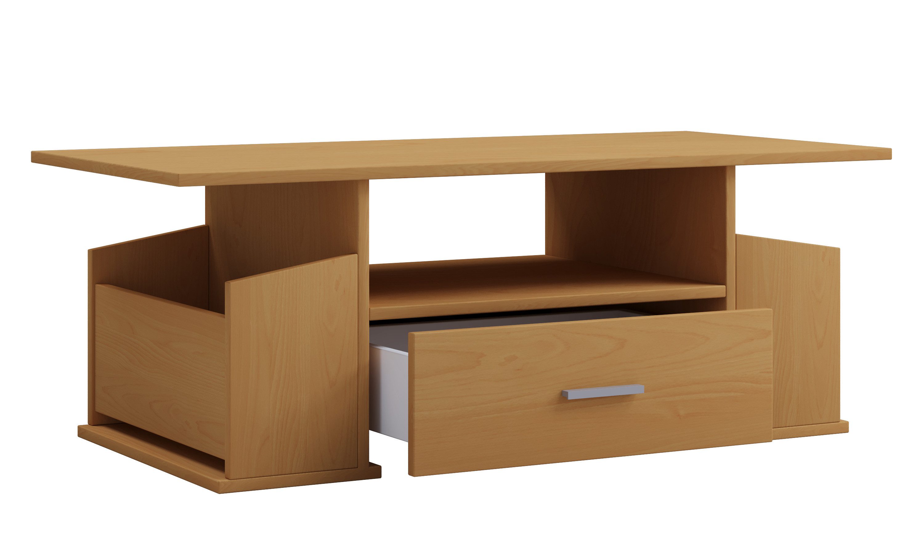 VCM Couchtisch Beistelltisch Wohnzimmer Junata H. 44 x B. 110 x, Holz Couchtisch mit ausreichend Stauraum