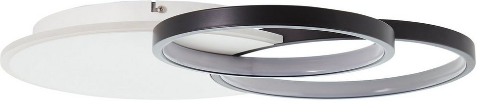 Brilliant Deckenleuchte Davinson, 3000K, Lampe, Davida LED Deckenleuchte  54x47cm weiß/schwarz, Metall/Kunststof