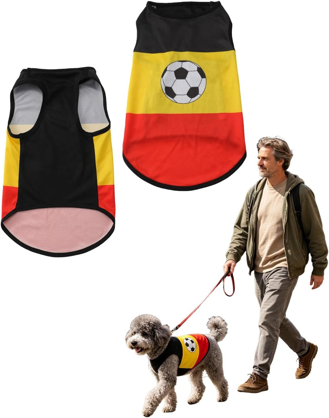 FELIXLEO Hundeshirt Atmungsaktives Hunde Trikot im Sport Design für Sommer Größe M