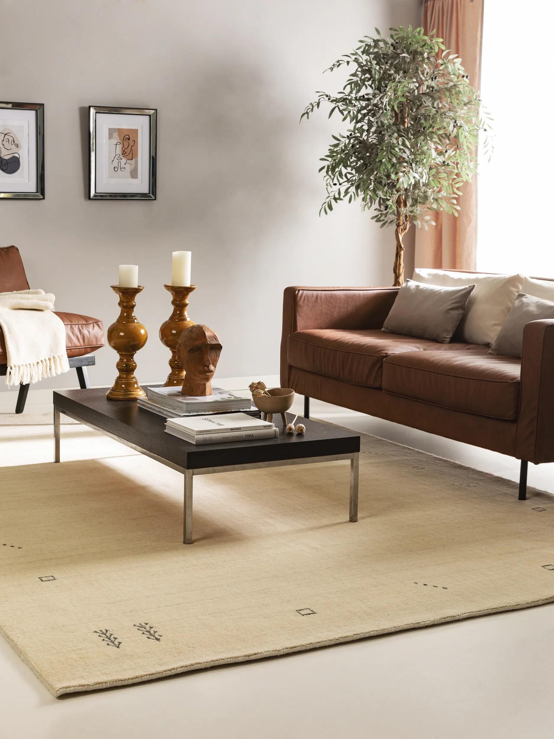 benuta Wollteppich Jamal, rechteckig, Höhe: 6 mm, Wolle, Teppich Wohnzimmer, Schlafzimmer, Esszimmer, Flur, Hygge
