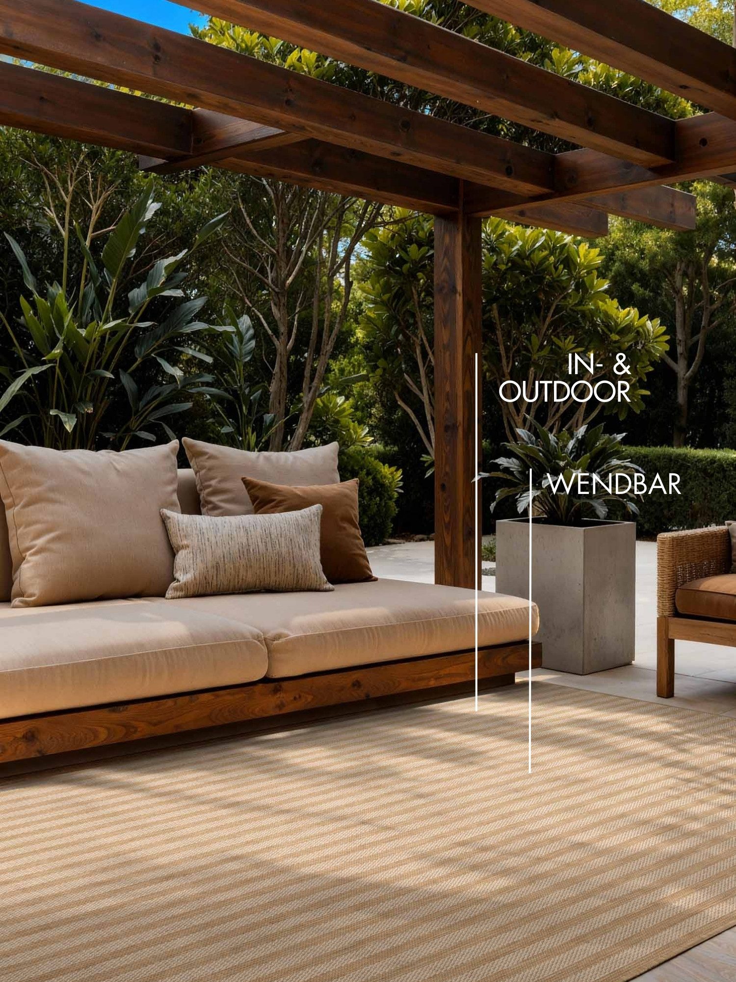 Ted Baker Teppich Linley, Wendeteppich, rechteckig, Höhe: 8 mm, Designteppich, Wetterfest, Pflegeleicht, Modern, Wohnzimmer, Terrasse