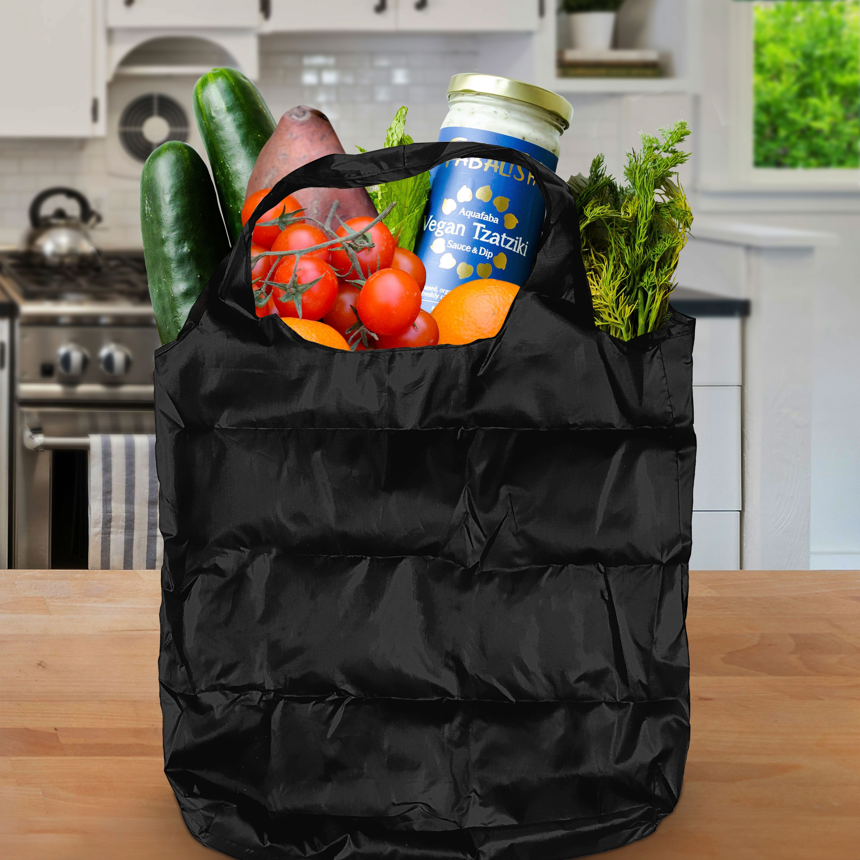 CEPEWA Shopper Einkaufstasche 24 Stück Display faltbar 4 Farben 33x24x0,2cm Polyester
