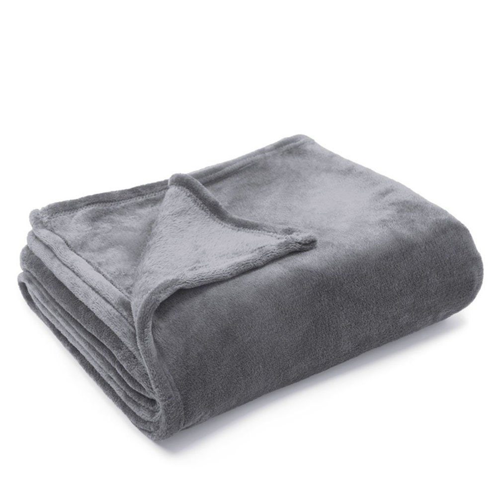 Wohndecke Decke Flauschig Warme Sofa Weich Decke Grau 150*110CM, FELIXLEO