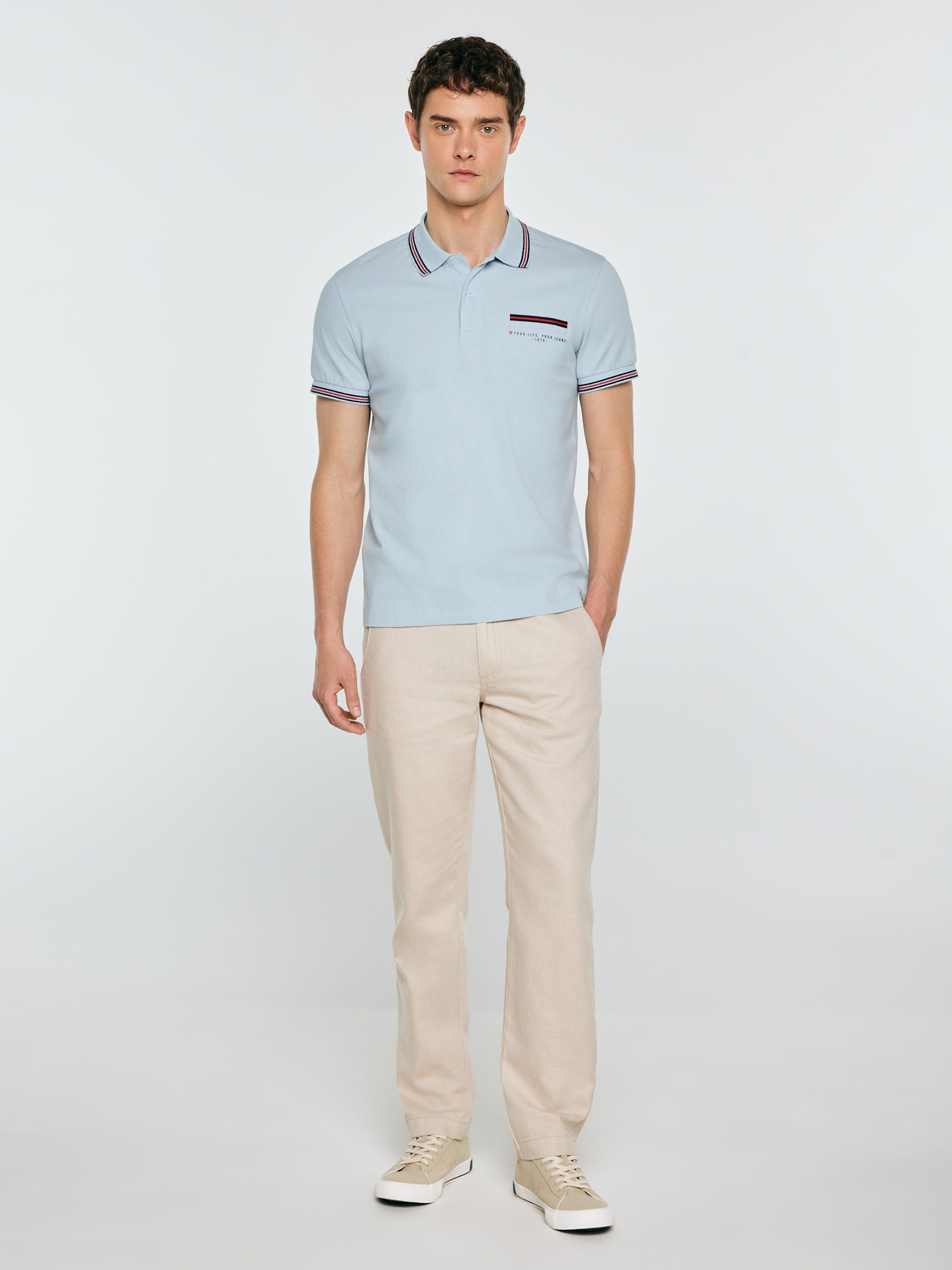 BIG STAR Poloshirt POLOS blau
