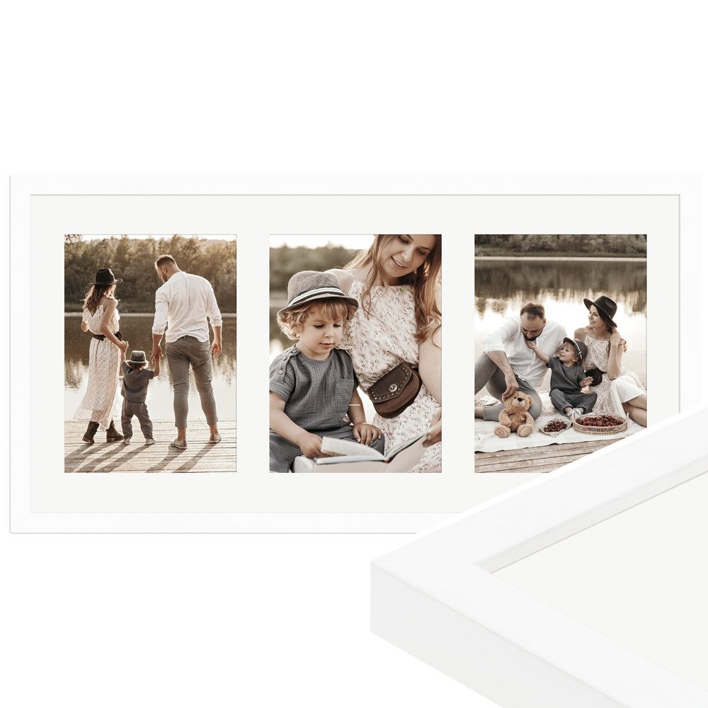 WANDStyle Galerierahmen G950 in Gold 25 x 50 cm für 3 Bilder im Format 13 x günstig online kaufen