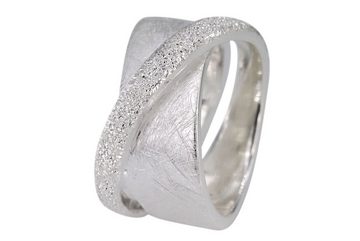 SILBERMOOS Silberring XL Criss-Cross-Ring, 925 Sterling Silber