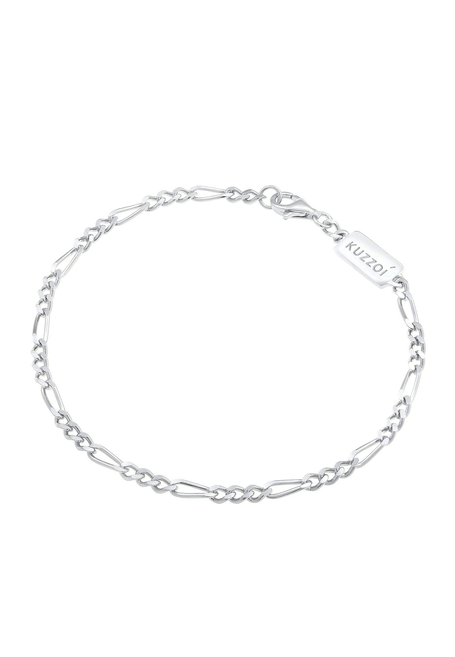 Kuzzoi Silberarmband Herren Figaro Massiv 925 Silber, Das ideale Geschenk  für den Mann oder Freund | Silberarmbänder