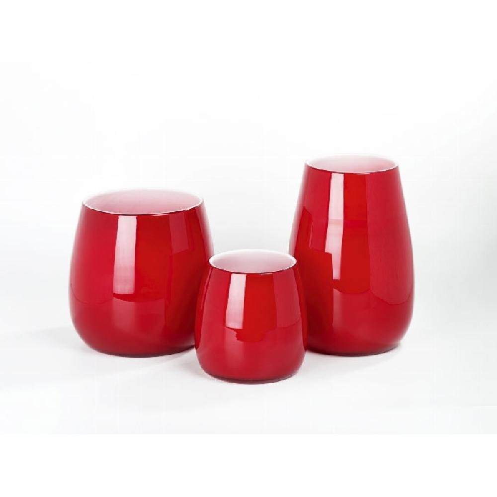 Lambert Dekovase Vase Pisano Rot Weiß (24cm)