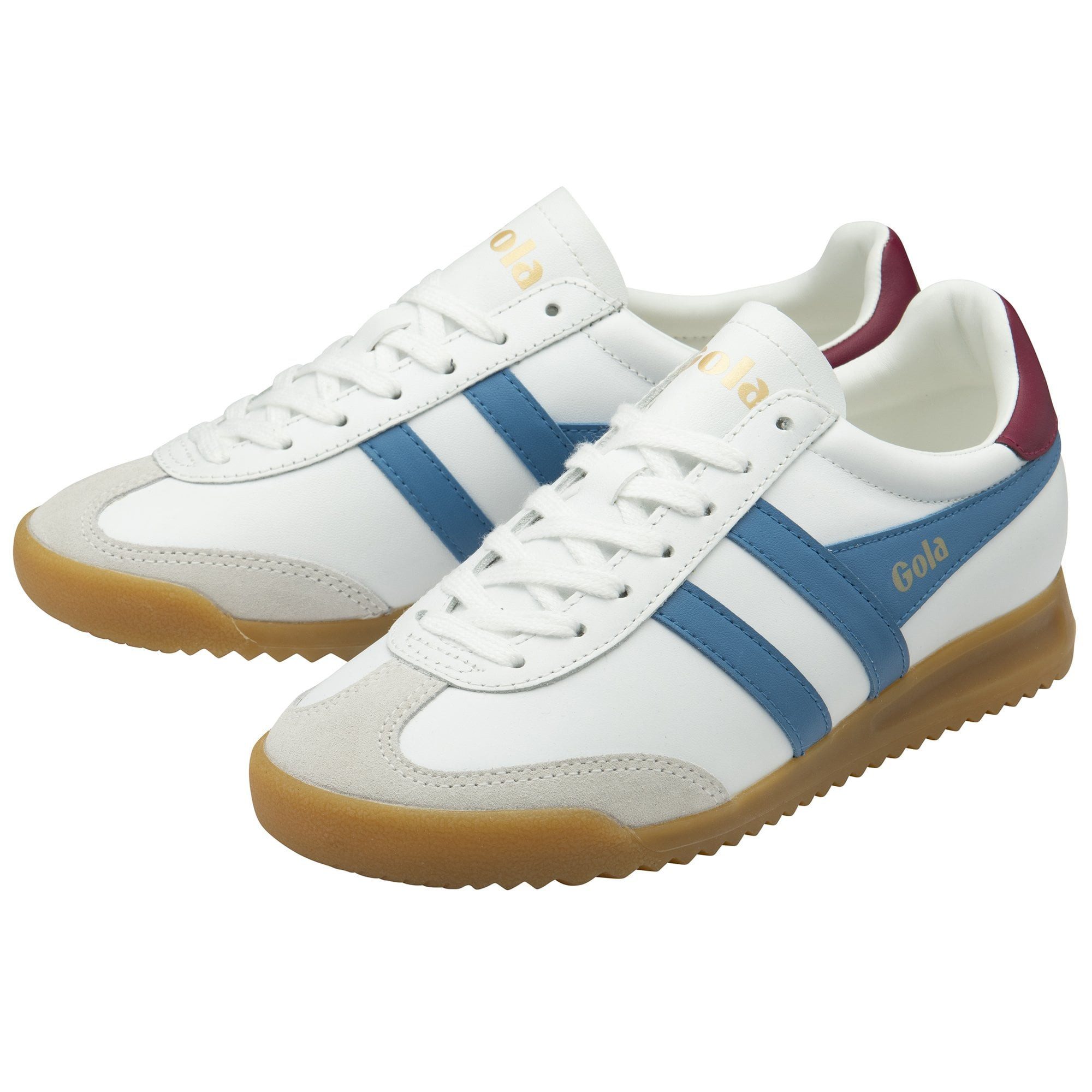 Gola Torpedo Leder 2025 weiss/hellblau/kirschrot Damen Кроссовки