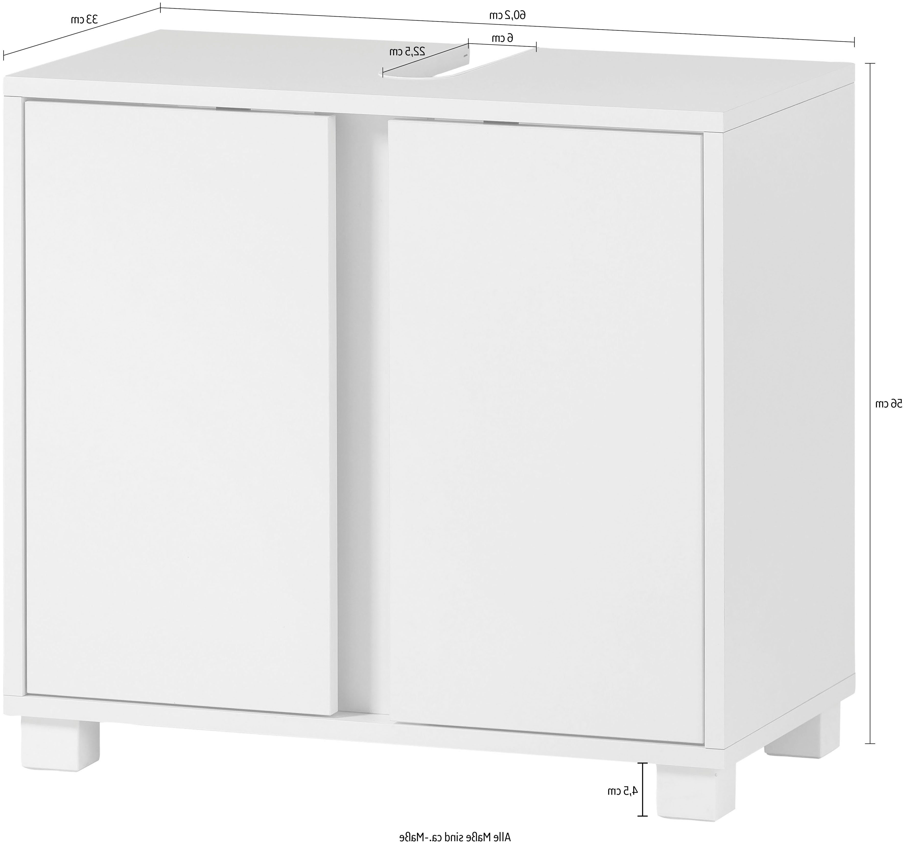 60cm Waschbeckenunterschrank Dex | INOSIGN Badmöbel, weiß weiß Breite