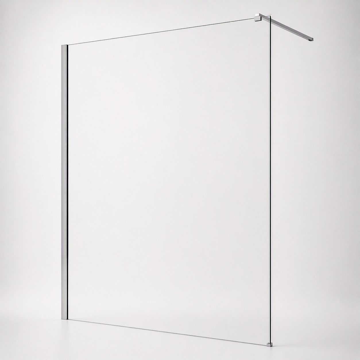 welltime Walk-in-Dusche Tropea, Einscheibensicherheitsglas, (1 tlg), 8mm ESG und Antikalkversiegelung, Extra Dick, Extra Hoch