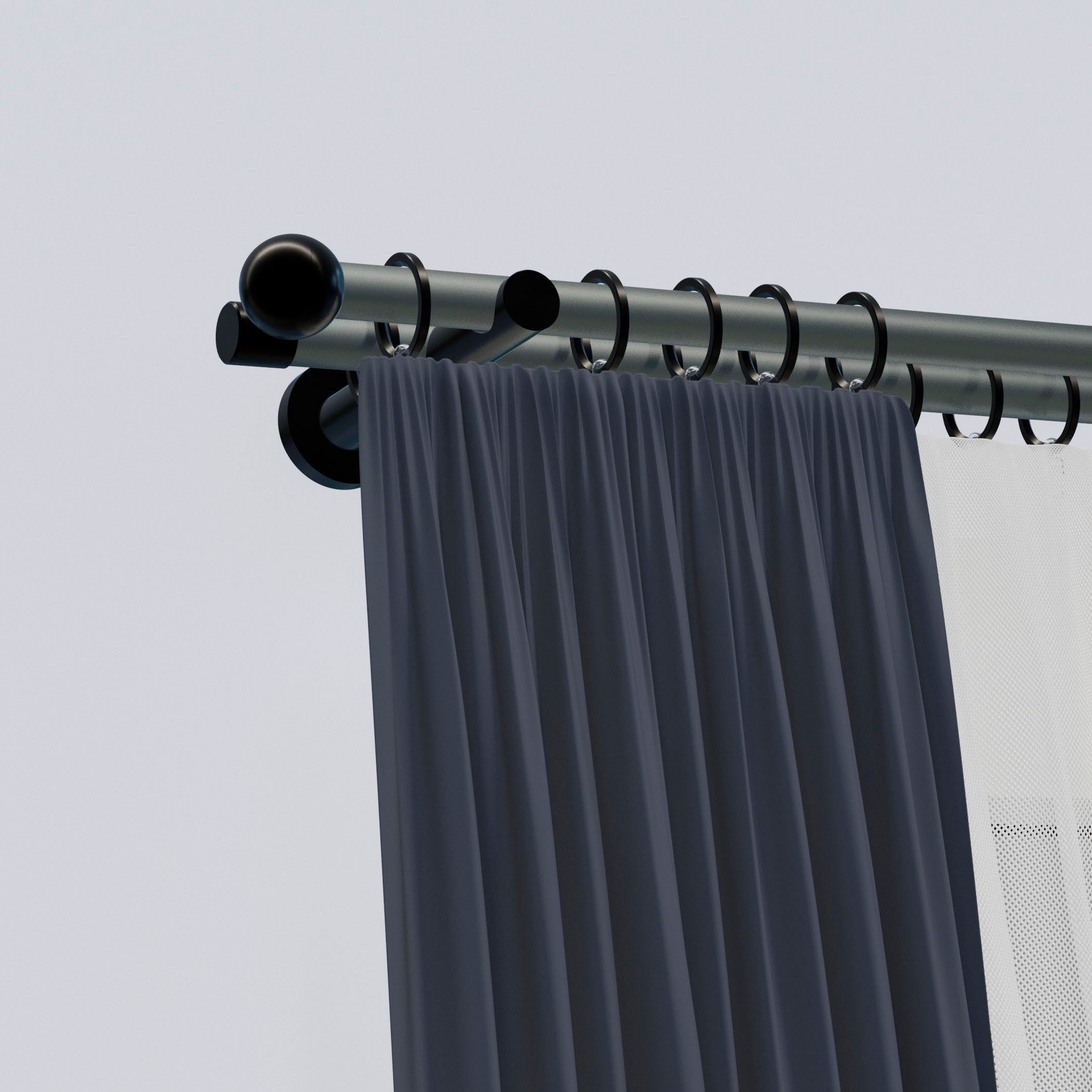 indeko Gardinenstange Colombes, Ø 20 mm, 2-läufig, Wunschmaßlänge, verschra günstig online kaufen