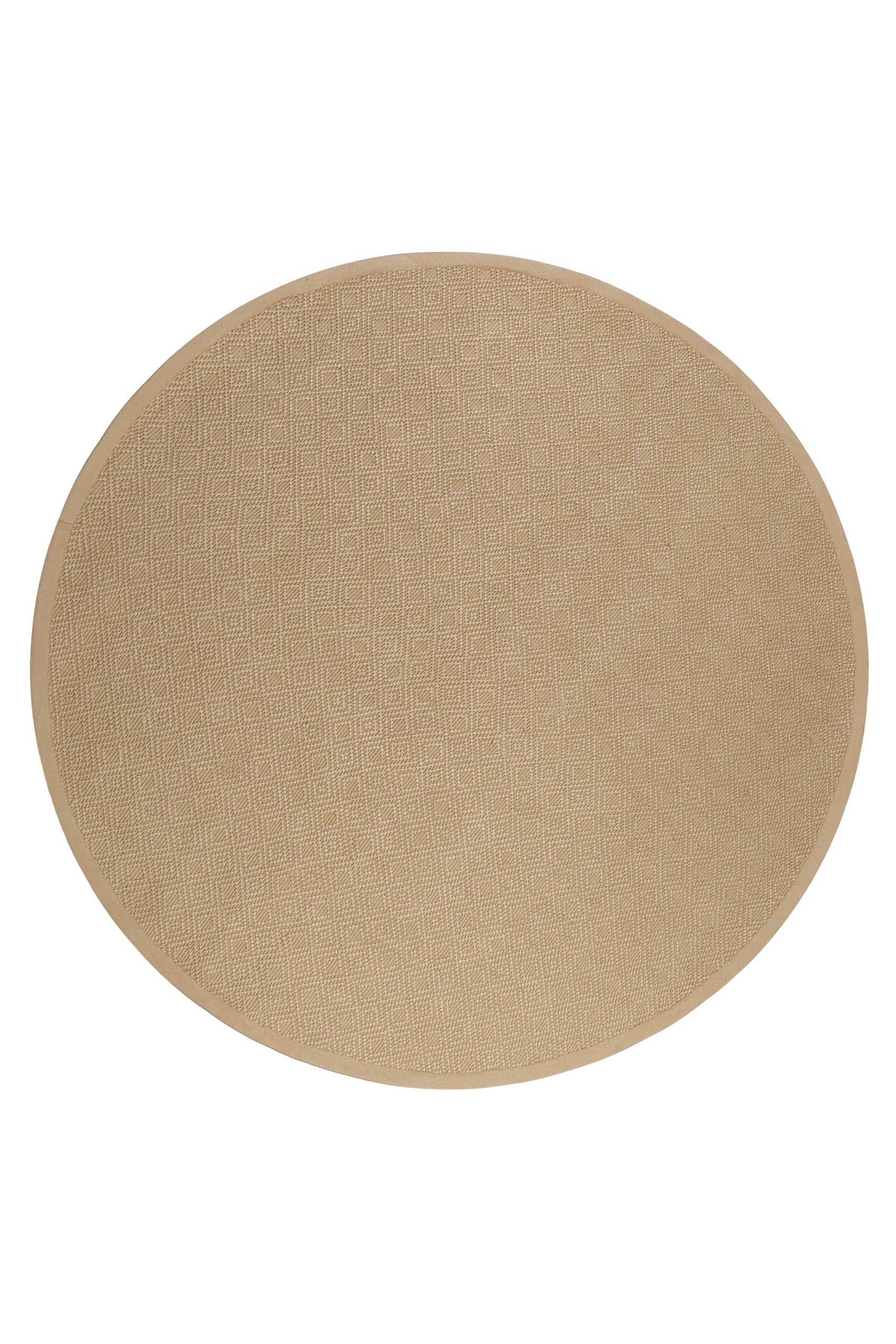 Wecon home Teppich Hugo two, rund, Höhe: 8 mm, Naturfaser, Jute, Sisal-Optik, modern, pflegeleicht, Wohnzimmer, Raute