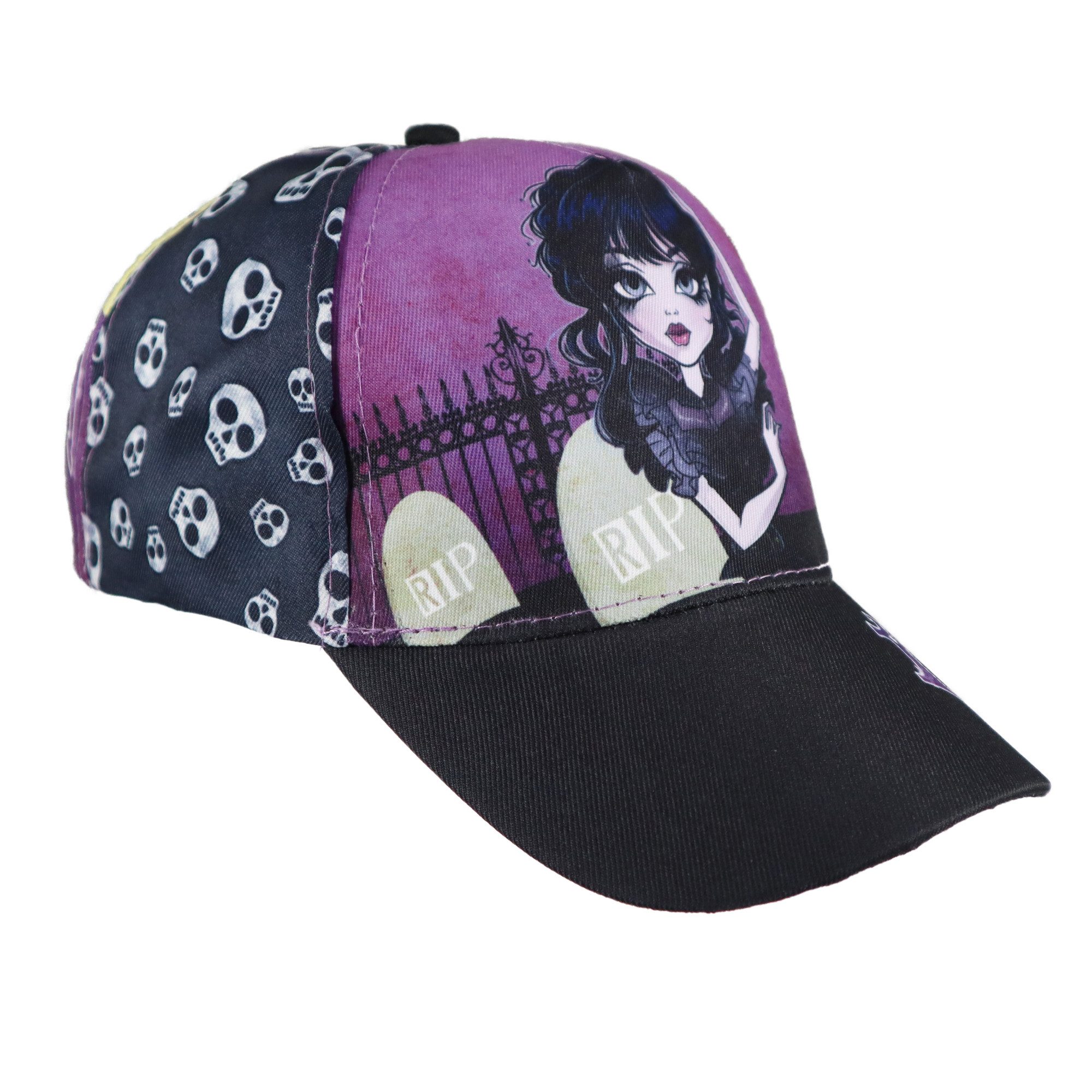 Wednesday Baseball Cap Wednesday Adams Mädchen Kinder Basecap Baseball Kappe allover Print Gr. 53 bis 55