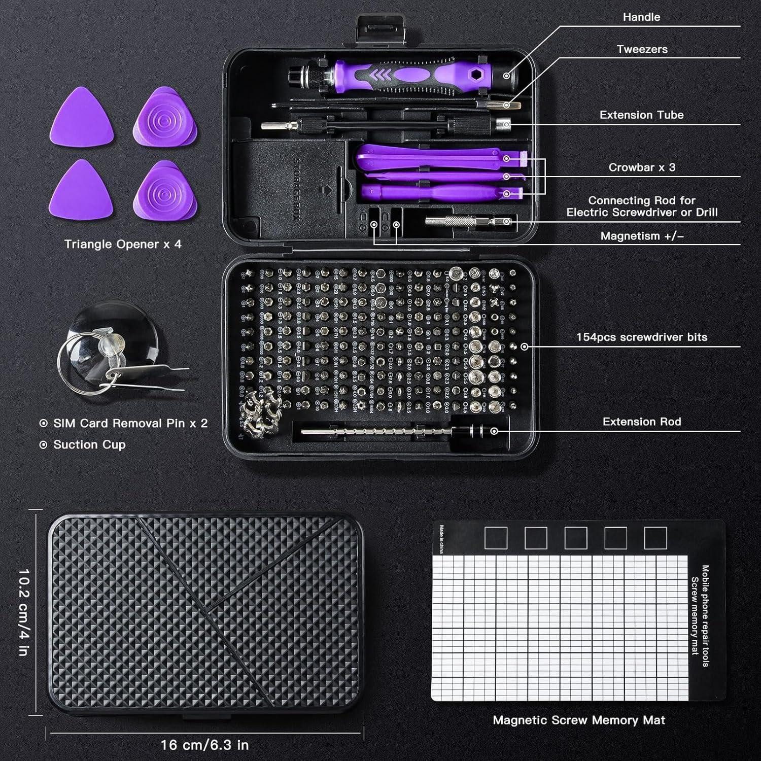 LuxusKollektion Torxschlüssel Schraubendreher Set Feinmechaniker Koffer Handy PC Tablet 170 in 1