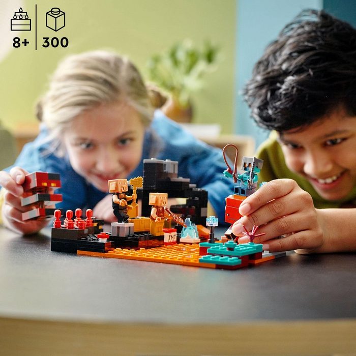 LEGO® Konstruktionsspielsteine Die Netherbastion (21185) LEGO® Minecraft (300 St) Made in Europe AH11236