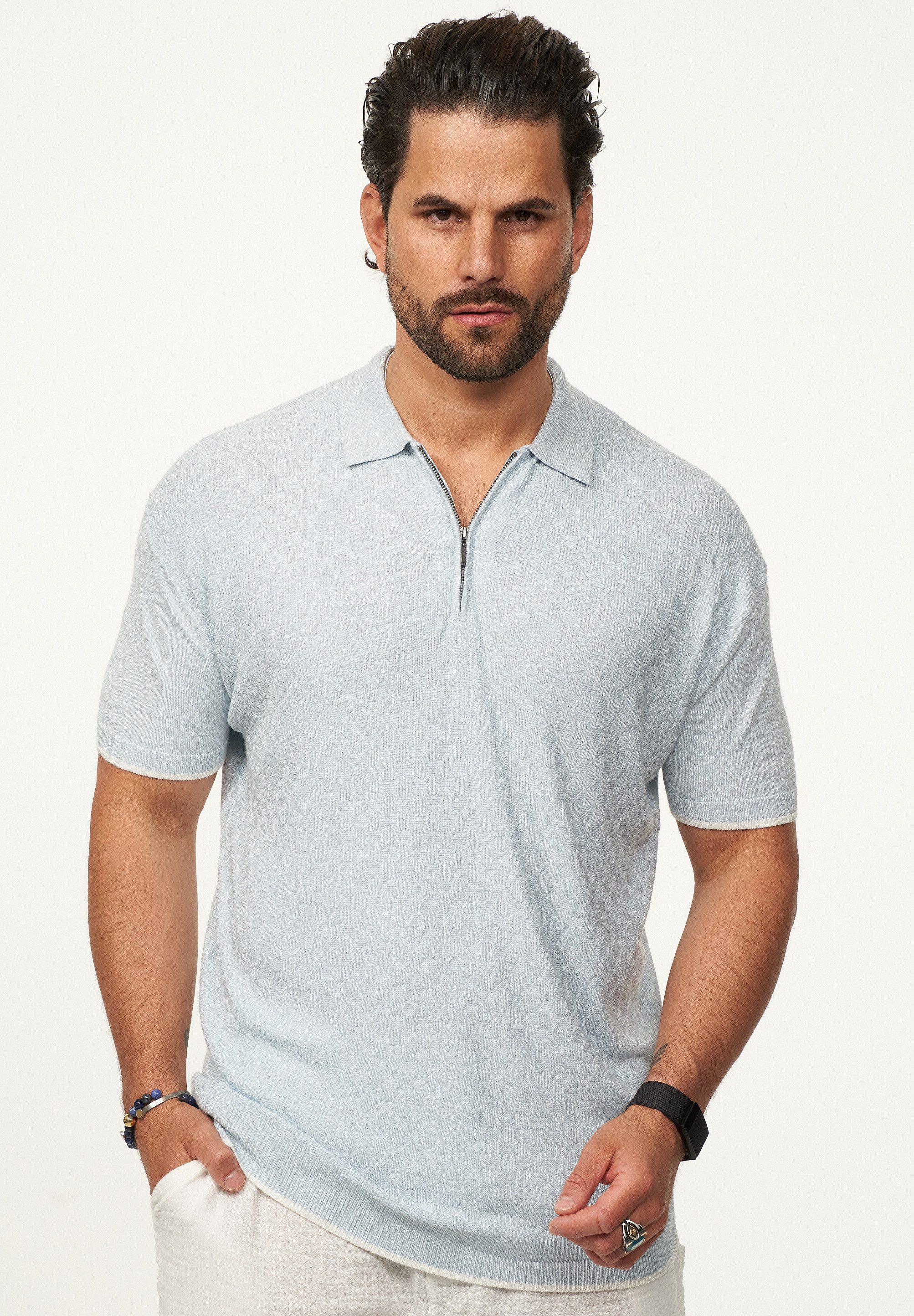 Poloshirt mit Half-Zip