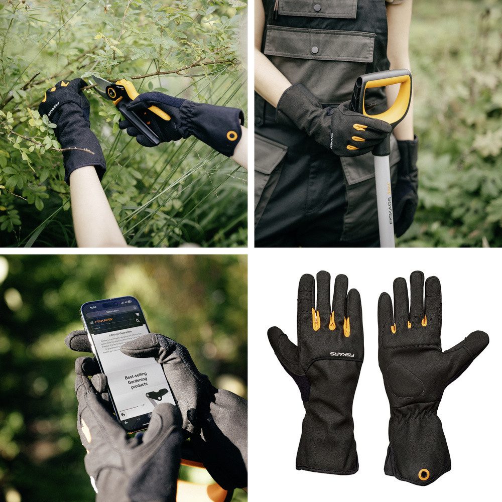 Fiskars Gartenpflege-Set Fiskars 1071152 Handschuh Schwarz 1 St.